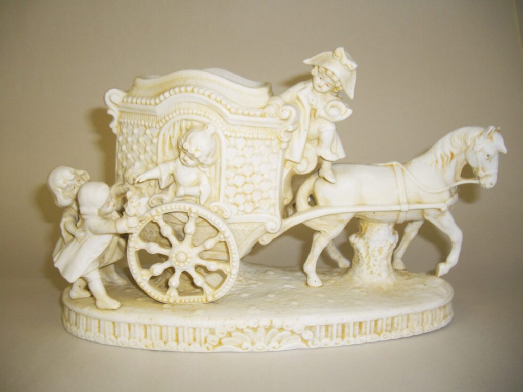 Horse and Carriage — Restored ✦ Ceramic Figurine