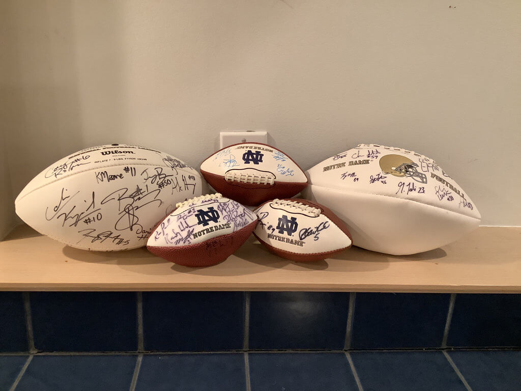 Autographed football collection