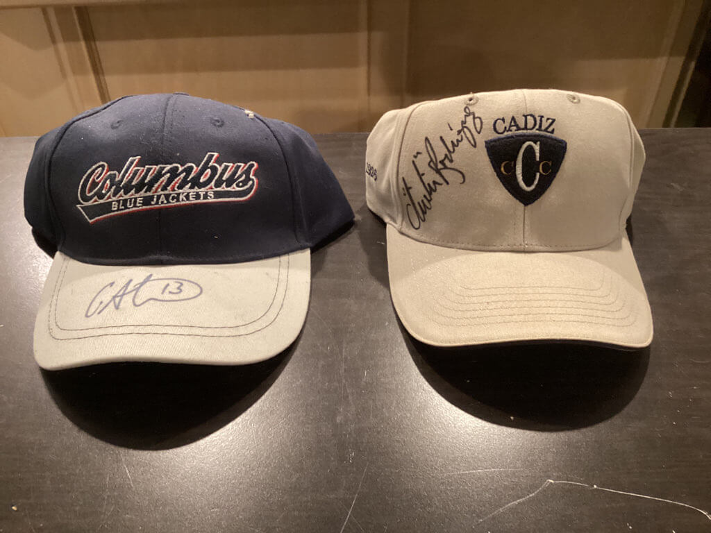 Autographed sports caps