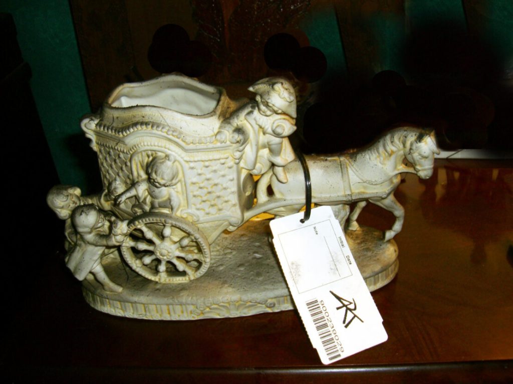 Horse and Carriage Figurine ✦ Ceramic Figurine