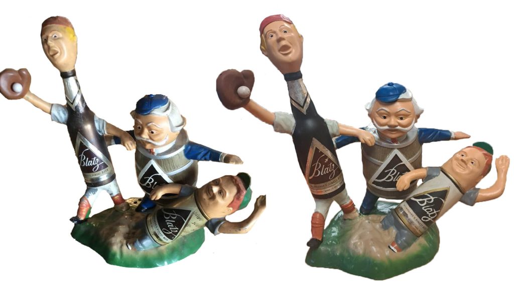 Vintage Blatz baseball figurines
