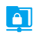 blue locked file icon