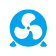 blue fan icon