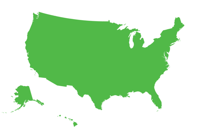 Green US Map