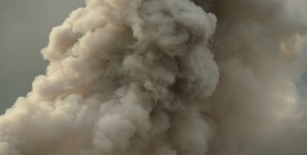 Dense white smoke